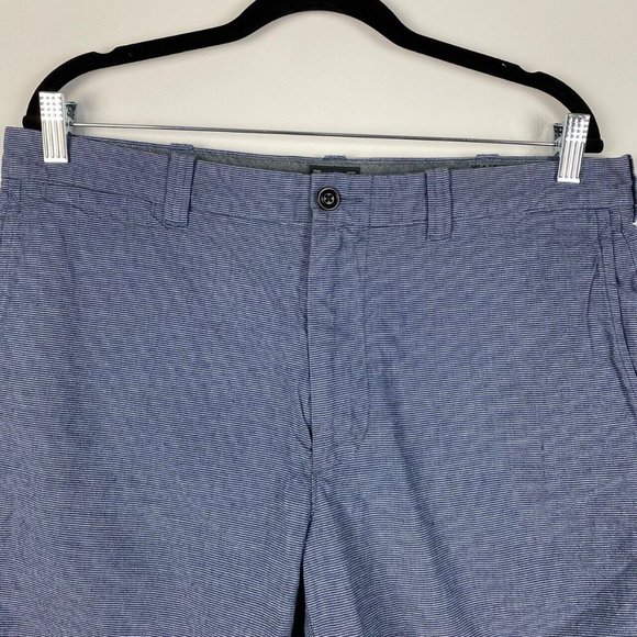 J. Crew Stanton Chino Shorts Baird McNutt Linen Blend Blue Size 35 / 9" Inseam - Picture 2 of 11